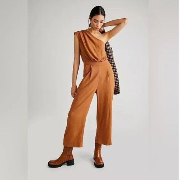 NWOT Free People Avery Jumpsuit One Shoulder - Picture 1 of 8
